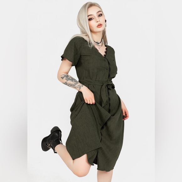 NWT Disturbia Ava Angel Sleeve Midi Dress US 2 / UK 6 - Picture 7 of 8